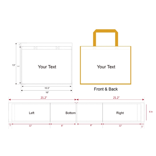 Color trim dye sub tote bags... from ASI 41511 Brainchild USA Inc / BrainChild Gift Club