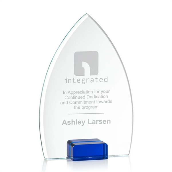 Unique curved and pointed award in starfire crystal.... from ASI 84592 St Regis Group / St Regis