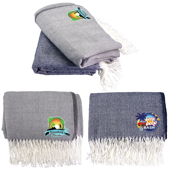 Fringed Throw Blanket... from ASI 30208 A P Specialties / AP Specialties