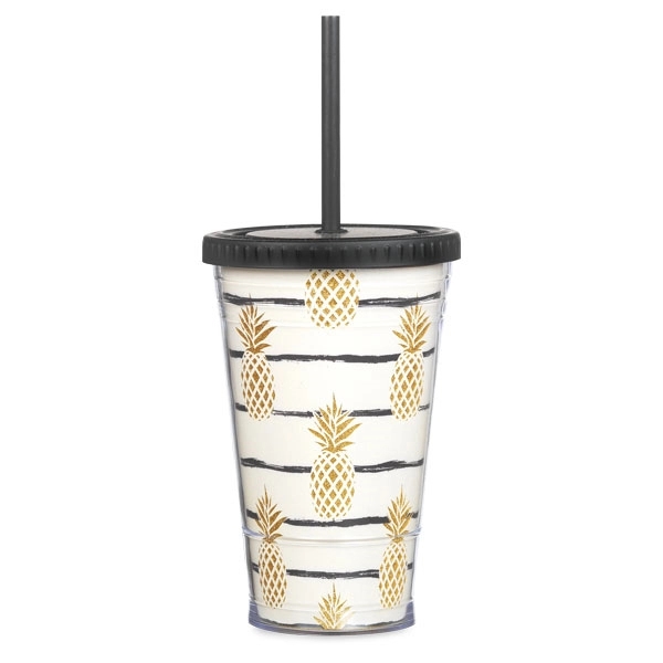 16 ounce double wall capacity plastic tumbler with lid, straw and... from ASI 57800 Gordon Sinclair / Gordon Sinclair®
