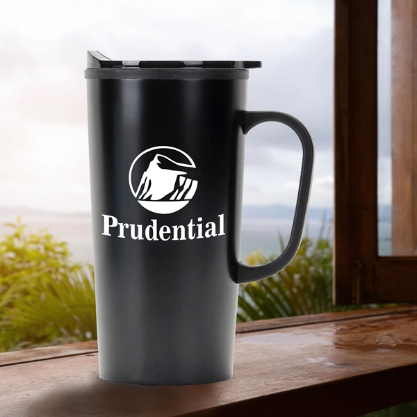 6.89" x 4.75" x 2.88" 20-ounce insulated stainless steel travel mug... from ASI 90807 Tekweld