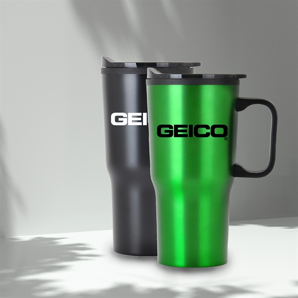 20 ounce double-wall insulated stainless steel tumbler with PP plastic liner... from ASI 90807 Tekweld