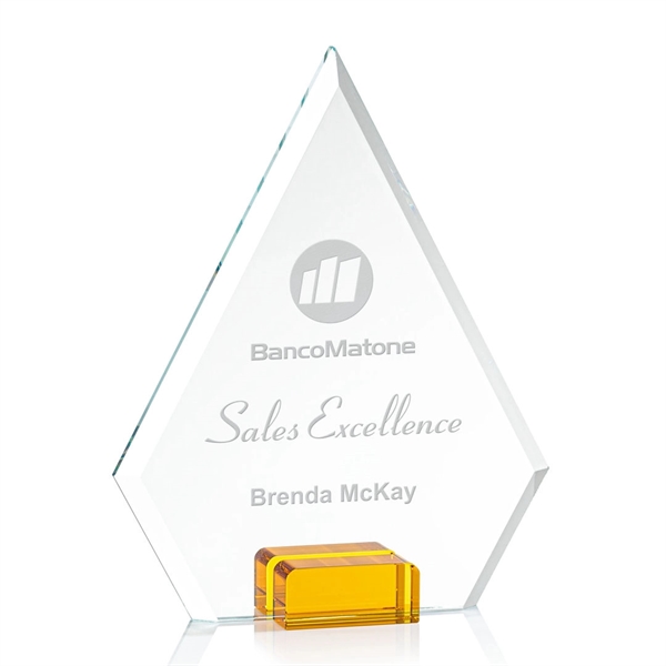 Unique arrow head shaped award with starfire optical crystal base.... from ASI 84592 St Regis Group / St Regis