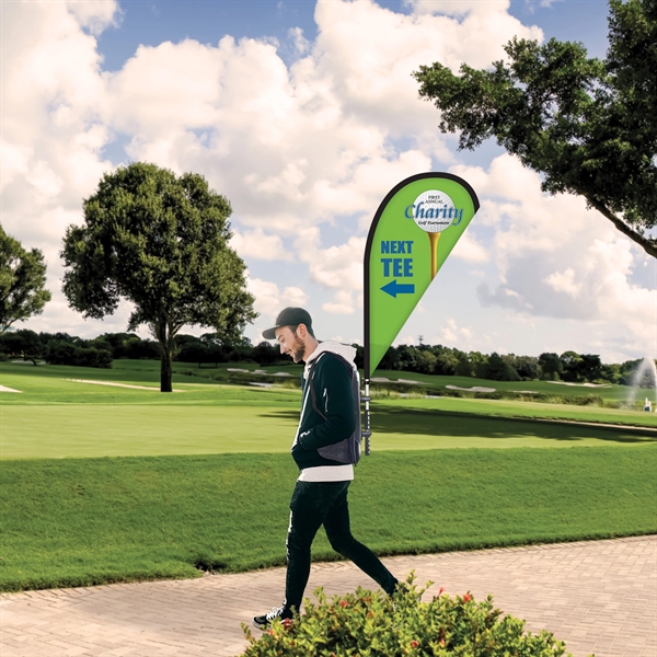 Basic single reverse polyester teardrop style backpack flag kit... from ASI 80228 Quinn