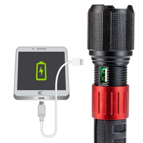 Aluminum LED flashlight with a 4,000mAh capacity.... from ASI 84514 Safety Made