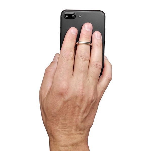 Metal rotating ring grip that doubles as a phone stand; features... from ASI 62660 Innovation Line