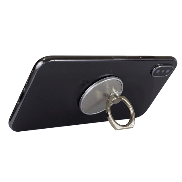 Metal rotating ring grip that doubles as a phone stand; features... from ASI 62660 Innovation Line