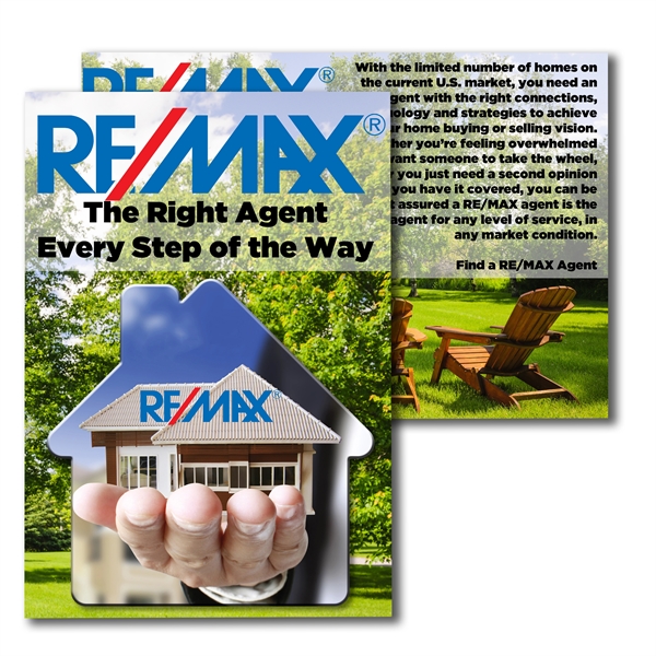 6" x 4" full-color direct mail postcard with 3.75" house-shaped cork... from ASI 90807 Tekweld