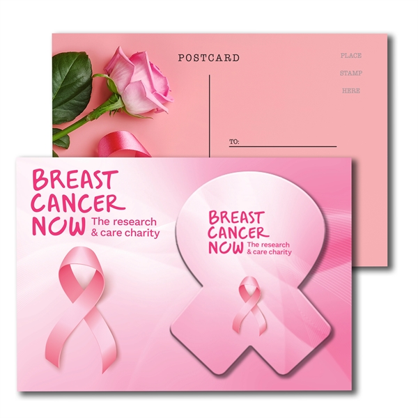 Customizable 6" x 4" full-color postcard with 20Mil awareness ribbon-shaped acrylic... from ASI 90807 Tekweld