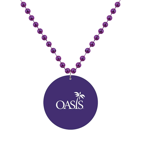 33" beaded necklace with 7mm beads and 2 1/2" medallion.... from ASI 98360 WOWLine / WOWLine®