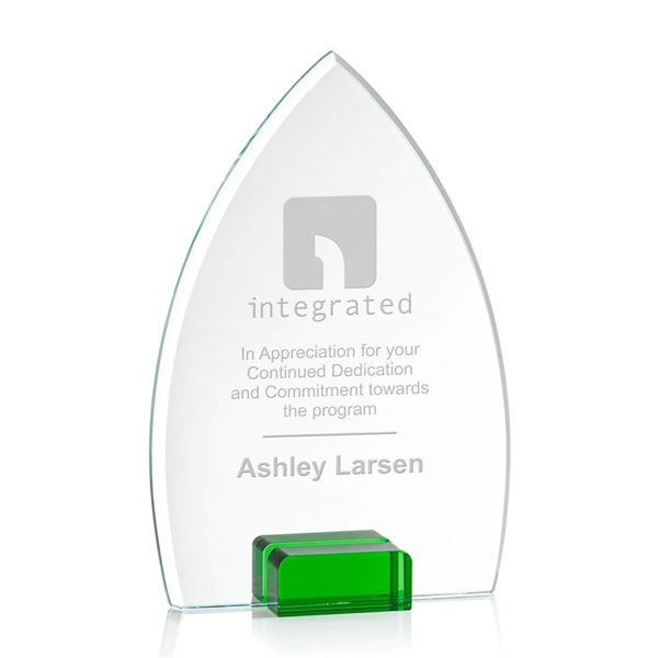 Unique curved and pointed award in starfire crystal.... from ASI 84592 St Regis Group / St Regis