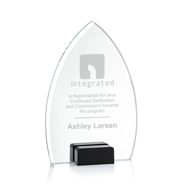 Unique curved and pointed award in starfire crystal.... from ASI 84592 St Regis Group / St Regis