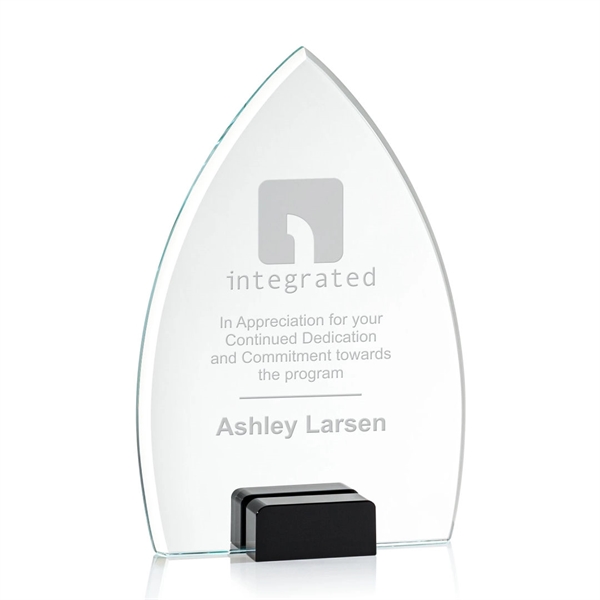 Unique curved and pointed award in starfire crystal.... from ASI 84592 St Regis Group / St Regis