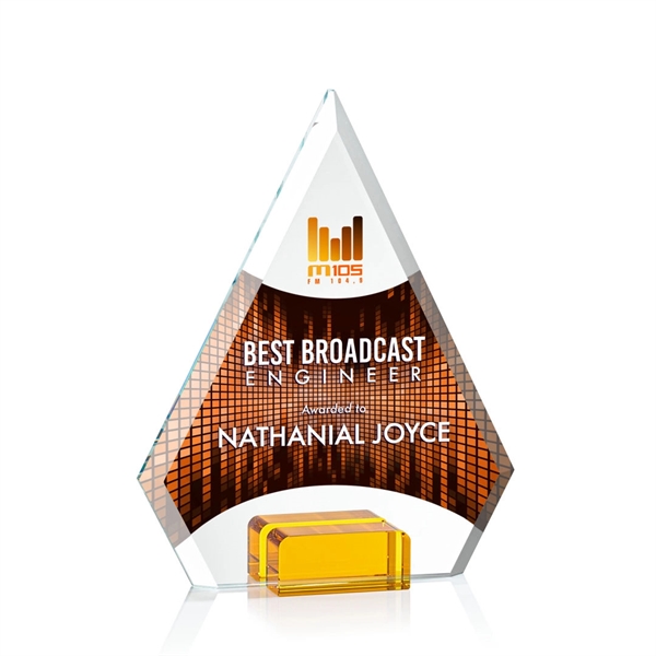 Unique arrow head shaped award with starfire optical crystal base.... from ASI 84592 St Regis Group / St Regis