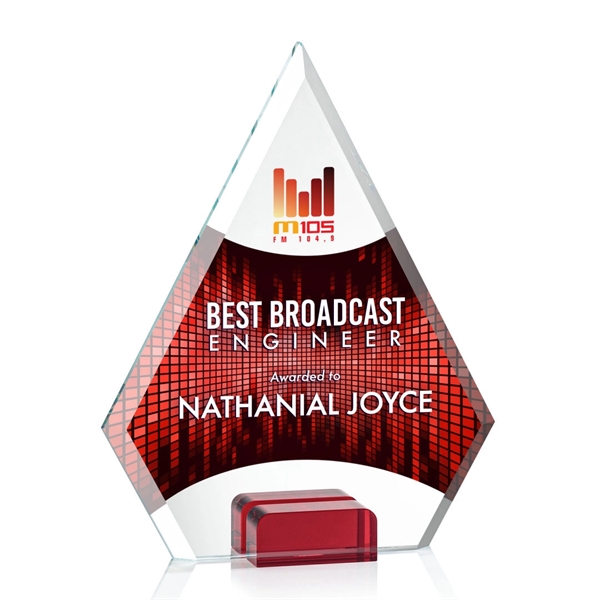 Unique arrow head shaped award with starfire optical crystal base.... from ASI 84592 St Regis Group / St Regis