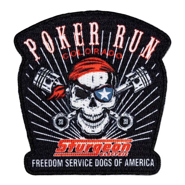 Embroidered Pin Pointe custom patches in assorted sizes with heat seal... from ASI 52263 EMT / EMT EMT EASY Emblem Marketing Team