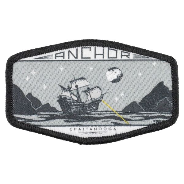 Embroidered Pin Pointe custom patches in assorted sizes with heat seal... from ASI 52263 EMT / EMT EMT EASY Emblem Marketing Team