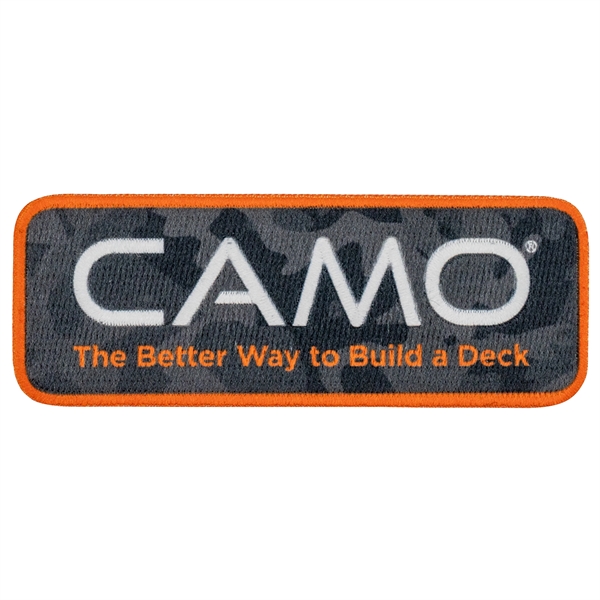 Embroidered Pin Pointe custom patches in assorted sizes with heat seal... from ASI 52263 EMT / EMT EMT EASY Emblem Marketing Team