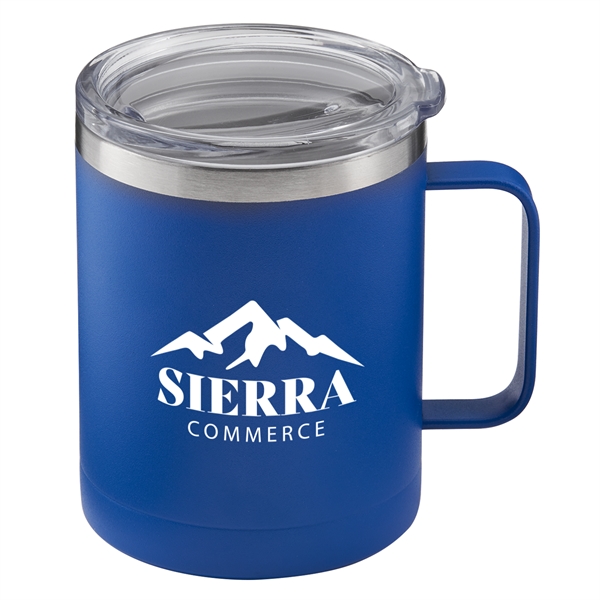 14 oz. powder coated insulated stainless steel camping mug with copper... from ASI 52840 Evans Manufacturing