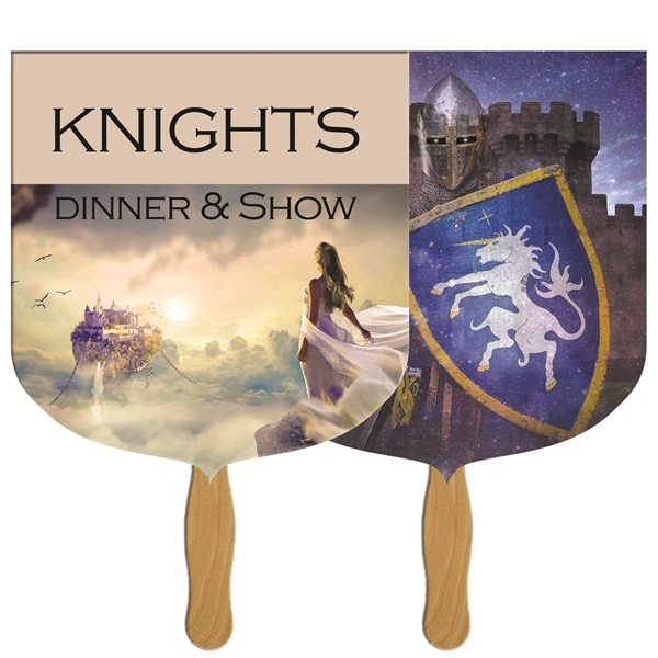 Shield Sandwiched Hand Fan... from ASI 67620 Lion Circle Corp