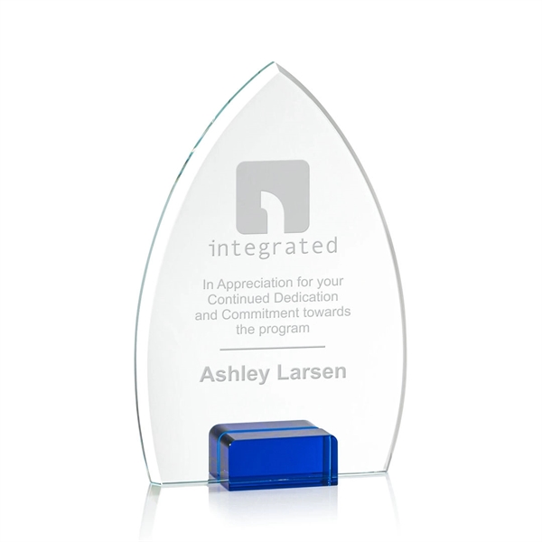 Unique curved and pointed award in starfire crystal.... from ASI 84592 St Regis Group / St Regis