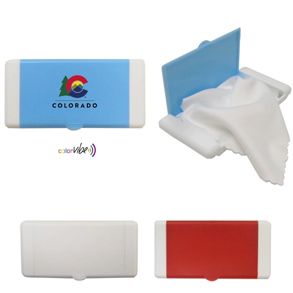 Microfiber cloth with plastic case.... from ASI 99030 Zipline / MainStream Promotions™