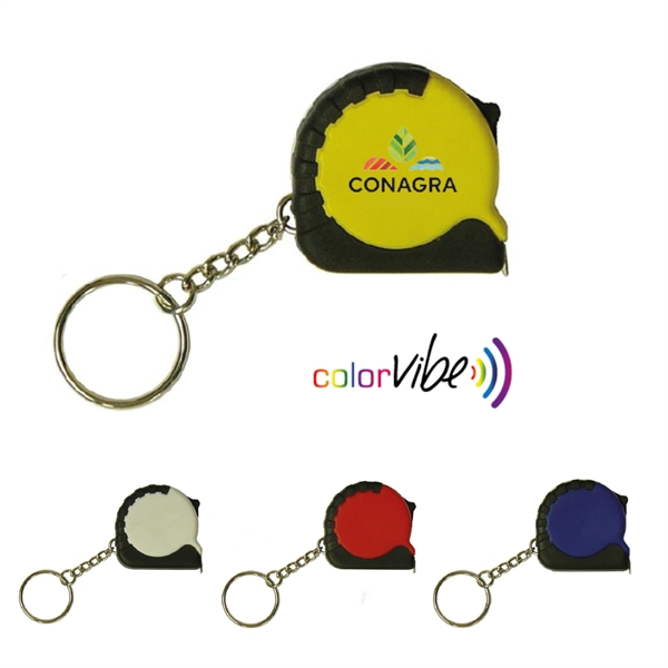 Plastic key chain with retractable tape measure, 3 ft. in length.... from ASI 99030 Zipline / MainStream Promotions™