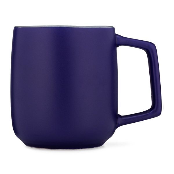 16 Oz. sturdy ceramic mug features matted color exterior with gray... from ASI 39820 Opusline (Benmex) / Opus Line