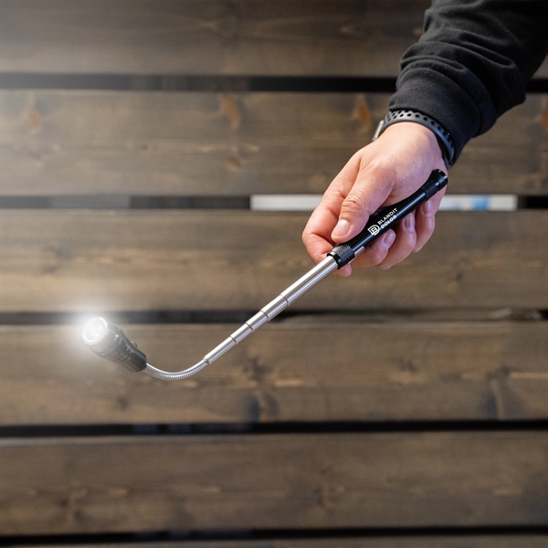 Telescopic flexible flashlight with three LED lights and four LR44 batteries;... from ASI 61966 HPG / Beacon Promotions