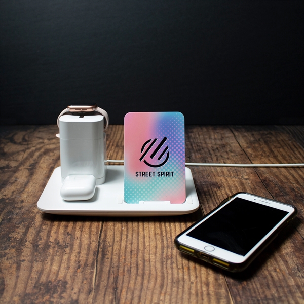 Docksy Charging Station charges smartphone, earbuds, and smart watch. Includes multifunctional... from ASI 61966 HPG / OrigAudio