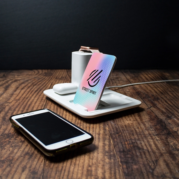 Docksy Charging Station charges smartphone, earbuds, and smart watch. Includes multifunctional... from ASI 61966 HPG / OrigAudio