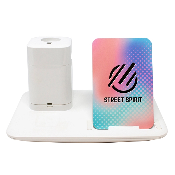 Docksy Charging Station charges smartphone, earbuds, and smart watch. Includes multifunctional... from ASI 61966 HPG / OrigAudio