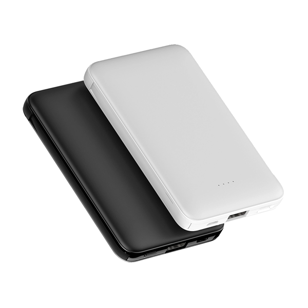 The Hermosa 5,000mAh Power Bank with Built-in-Cables for USB C, Micro... from ASI 74741 NVS Promo Designs, Inc.