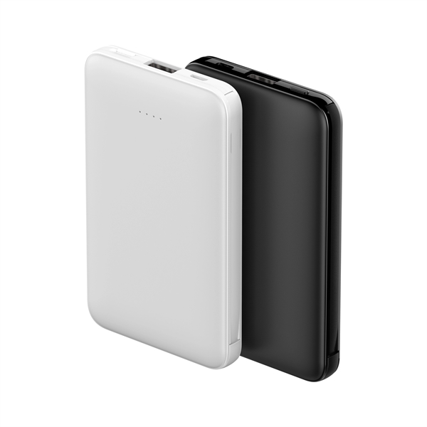 The Hermosa 5,000mAh Power Bank with Built-in-Cables for USB C, Micro... from ASI 74741 NVS Promo Designs, Inc.