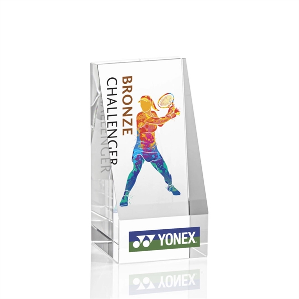 Tall thick optical crystal award with VividPrint™... from ASI 84592 St Regis Group / St Regis