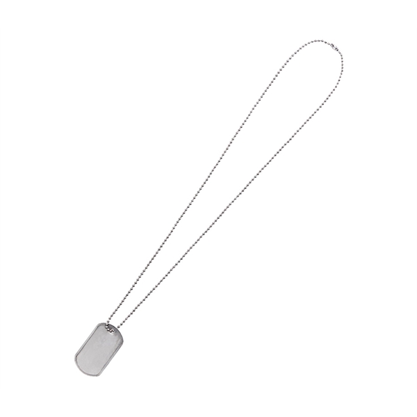 Stainless steel military dog tag with embossed or laser-engraved design in... from ASI 37218 Athena Promo (tm)