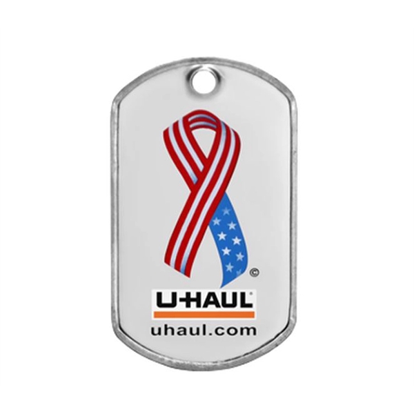Stainless steel military dog tag with embossed or laser-engraved design in... from ASI 37218 Athena Promo (tm)