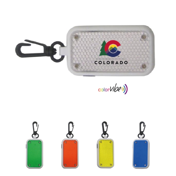 Flashing LED safety reflector. 3 mode LED: strobe, blinking and light.... from ASI 99030 Zipline / MainStream Promotions™