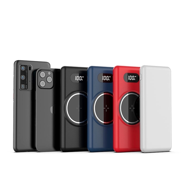 Wireless power bank with built-in cables plus 1C1P silkscreen imprint or... from ASI 37218 Athena Promo (tm)