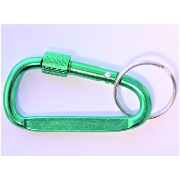 Carabiner with secured screw, solid aluminum construction.... from ASI 74585 Nu Promo International / Nu Promo Line