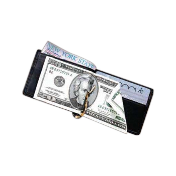 Premier Money Clip Wallet. Metal clip is a new design and... from ASI 97490 ZZ REMOVED - Winston Manufacturing / Wizzer/Winston Leather
