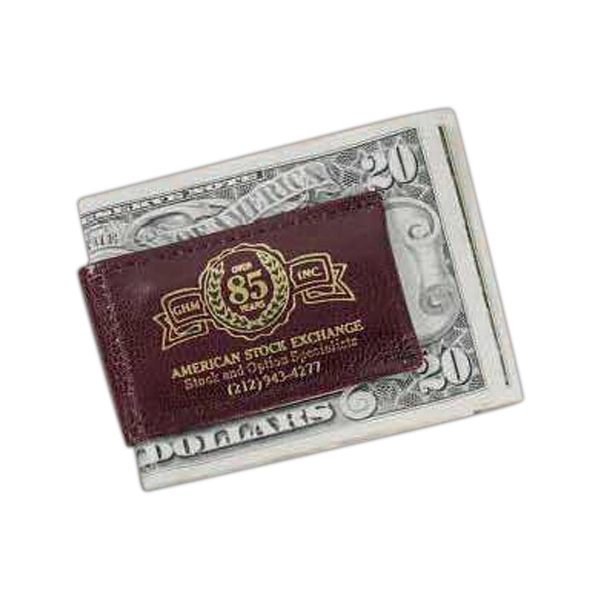 Luxury Money Clip. Strong magnetic action holds currency securely in place.... from ASI 97490 ZZ REMOVED - Winston Manufacturing / Wizzer/Winston Leather