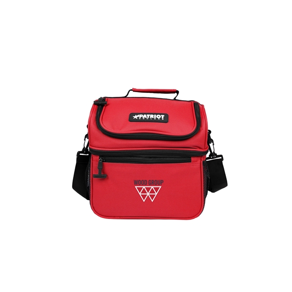 10" x 8"  x 8 3/4" Patriot Lunchbox Duo 15... from ASI 61005 Hirsch Gift Inc