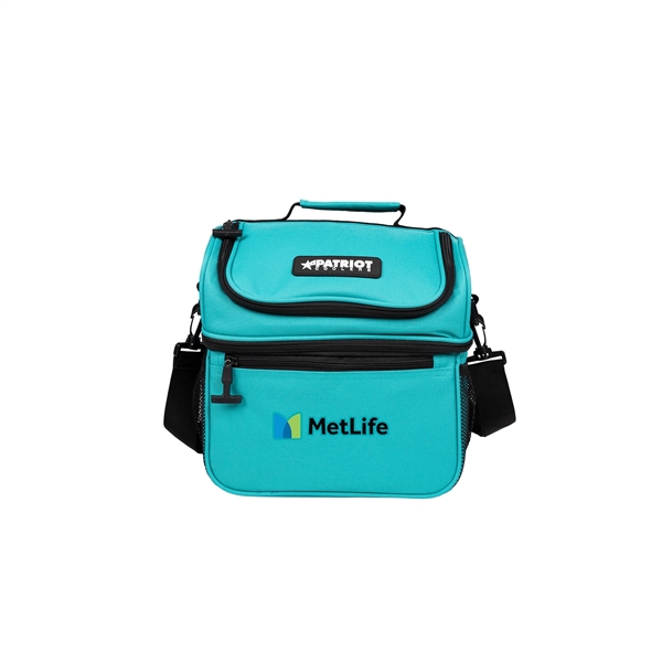 10" x 8"  x 8 3/4" Patriot Lunchbox Duo 15... from ASI 61005 Hirsch Gift Inc