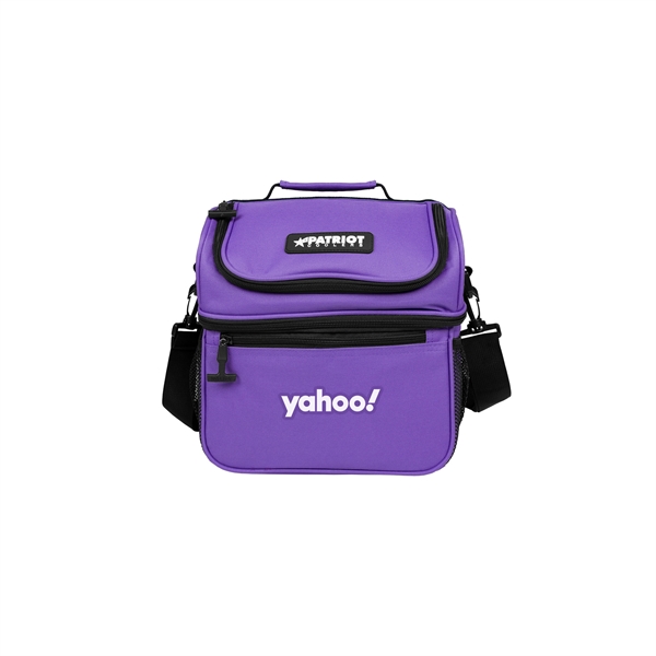 10" x 8"  x 8 3/4" Patriot Lunchbox Duo 15... from ASI 61005 Hirsch Gift Inc