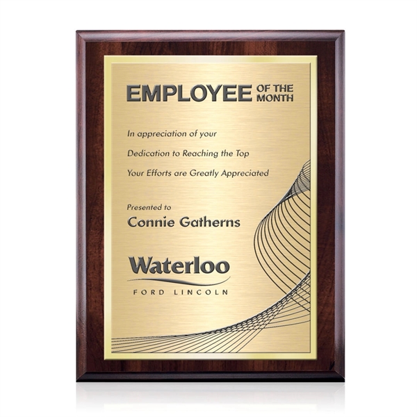 Beautiful Cherry Finish Plaque double plated with high polished and satin... from ASI 84592 St Regis Group / St Regis