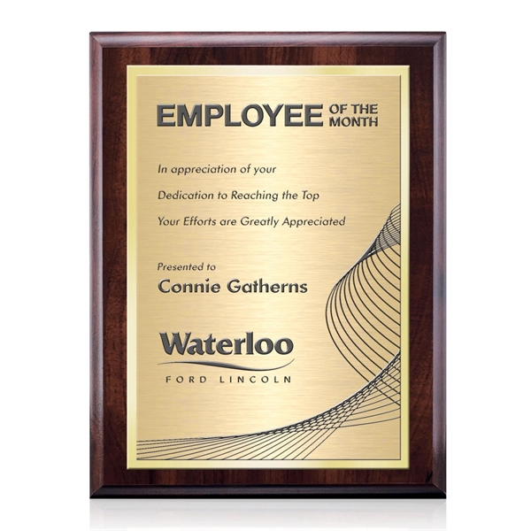 Beautiful Cherry Finish Plaque double plated with high polished and satin... from ASI 84592 St Regis Group / St Regis