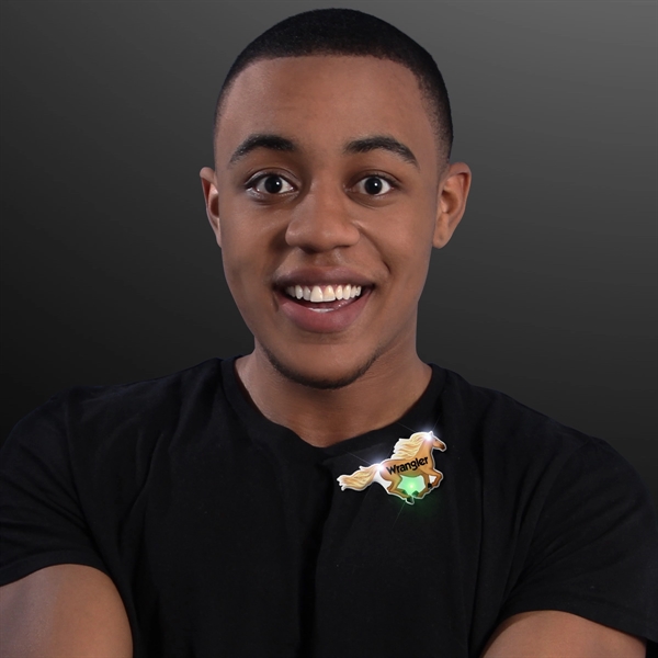 Blank or imprinted.  LED Horse Pin Lights.... from ASI 34194 ALightPromos / Alight Promotional Products