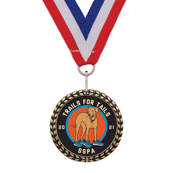 1.75" die cast zinc alloy medal with full color poly dome... from ASI 52263 EMT / EMT EMT EASY