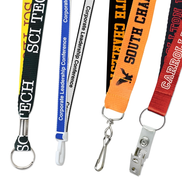 Unique custom printed lanyards are made with two different material colors.... from ASI 79898 Promovision / PROMOVISION